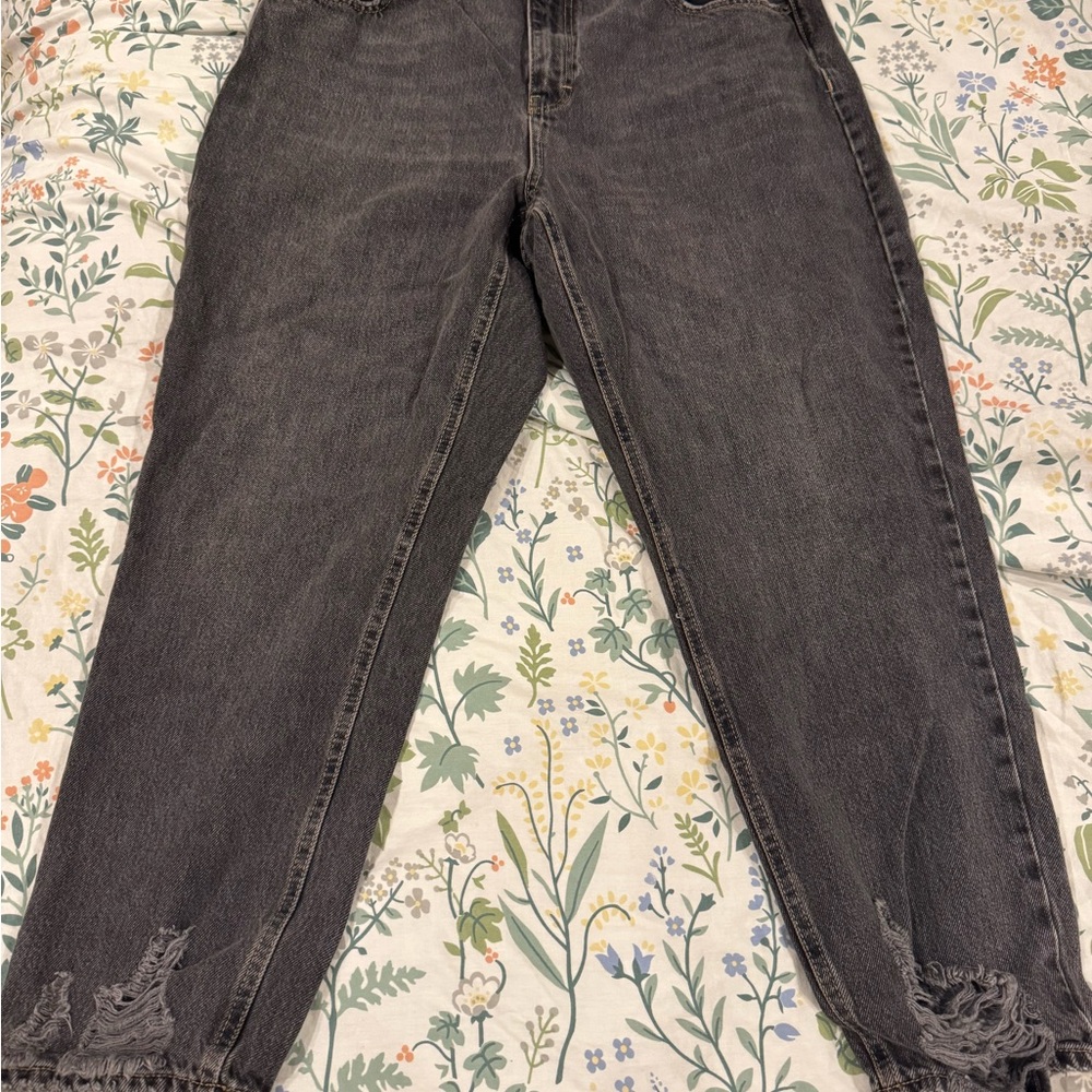 Topshop Dark Gray Ankle Jeans